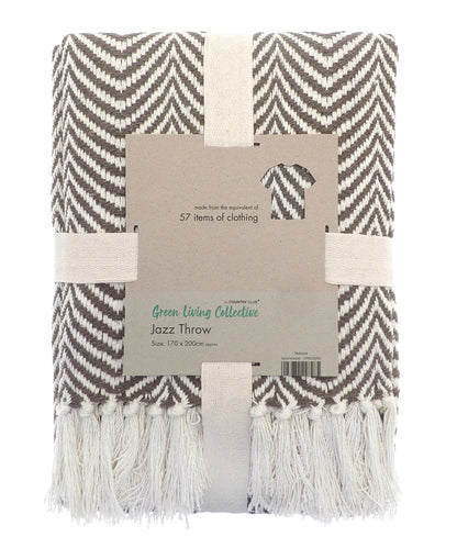 Home & Living Recycled mixed-fabric throw