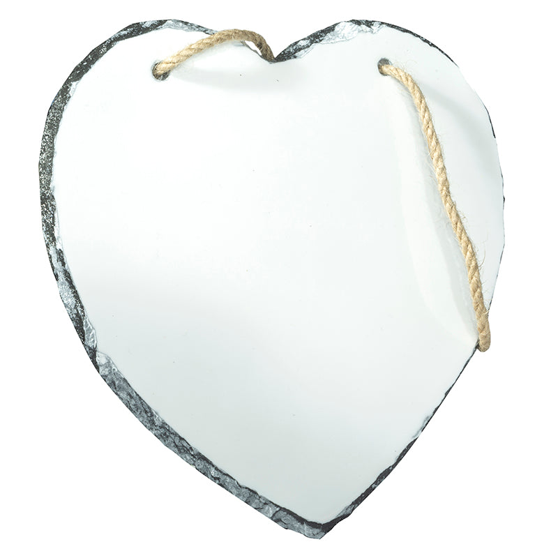 Heart Hanging Photo Slate - Natural