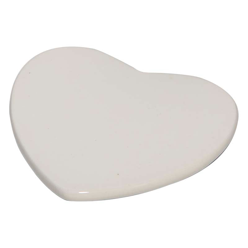 Ceramic Fridge Magnet - White (Heart)