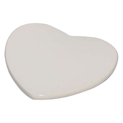 Ceramic Fridge Magnet - White (Heart)