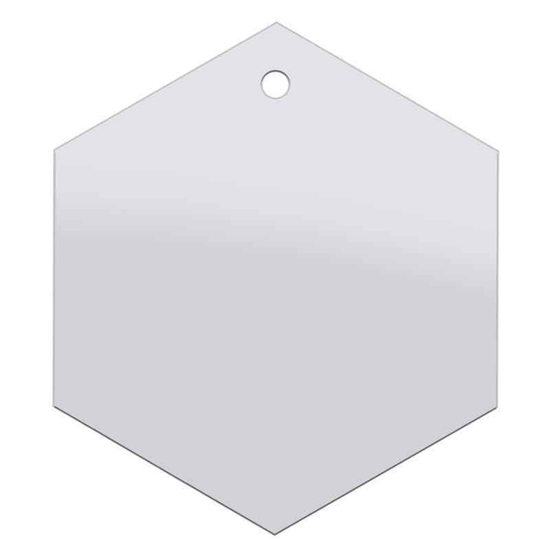Acrylic Christmas Decorations (Pack of 10) - Hexagon