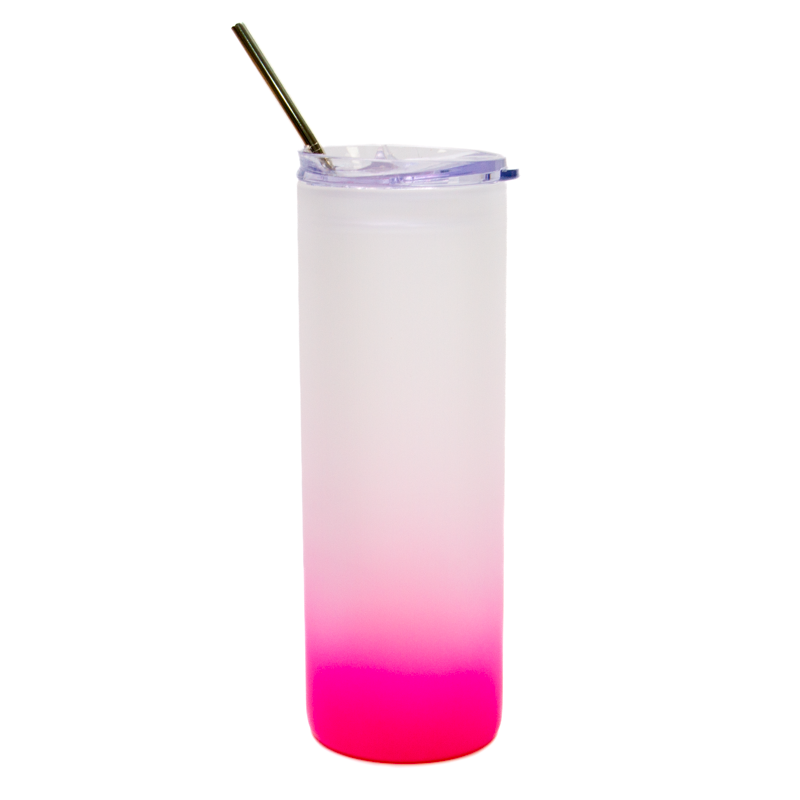 750ml Skinny Glass Tumbler - Purple Gradient