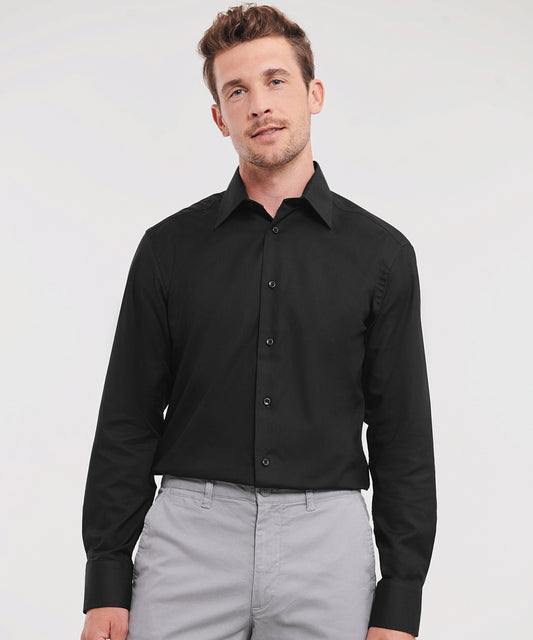 Long sleeve easycare tailored Oxford shirt
