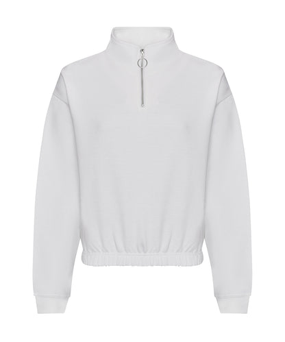 AWDis Just Hoods Women's cropped ¼-zip sweat