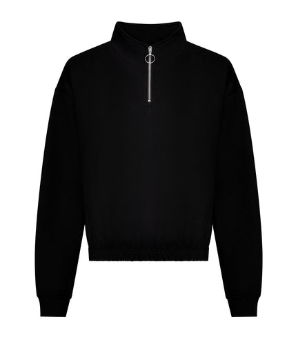 AWDis Just Hoods Women's cropped ¼-zip sweat