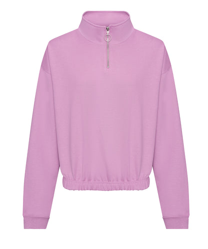AWDis Just Hoods Women's cropped ¼-zip sweat