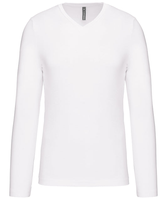 Men's long-sleeved V-neck T-shirt