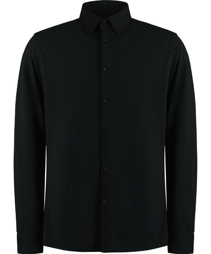 Kustom Kit Long sleeve Superwash® 60° piqué shirt (tailored fit)