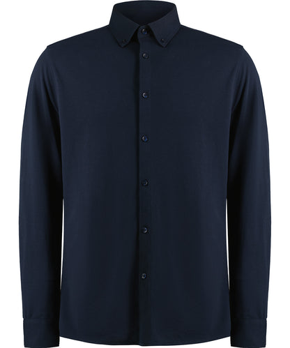 Kustom Kit Long sleeve Superwash® 60° piqué shirt (tailored fit)