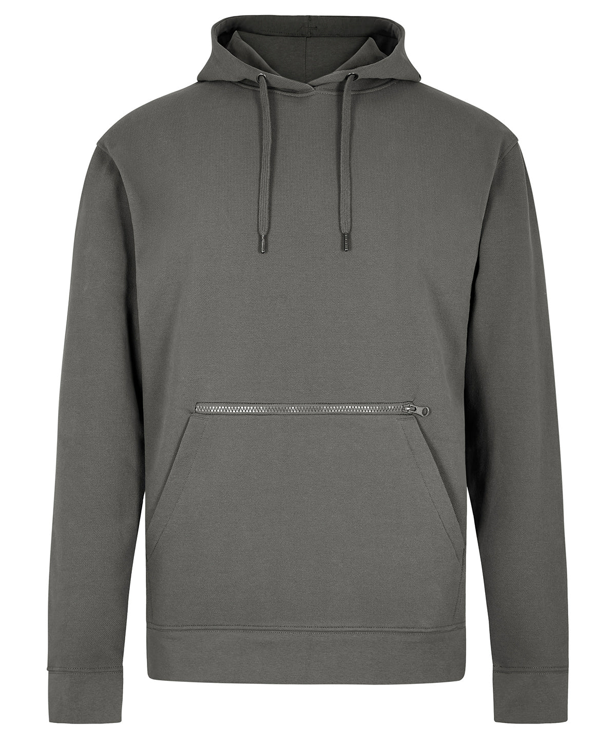Kustom Kit Regular fit piqué hoodie with zipped pocket