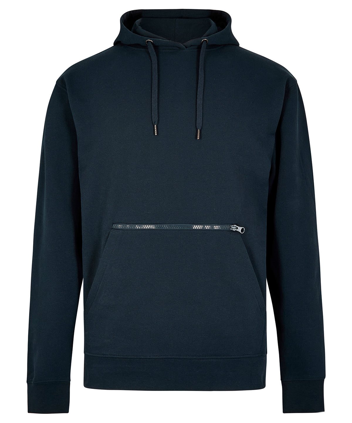 Kustom Kit Regular fit piqué hoodie with zipped pocket