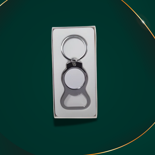 Customisable Keyring - Metal - Round - Bottle Opener