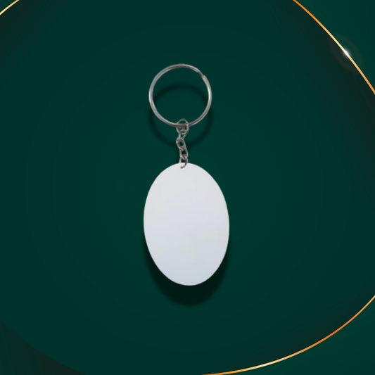 Customisable Keyring - Polymer - Thick Oval