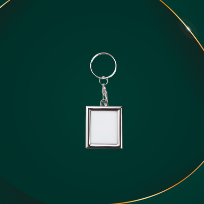 Customisable Keyring - Metal - Framed Rectangle