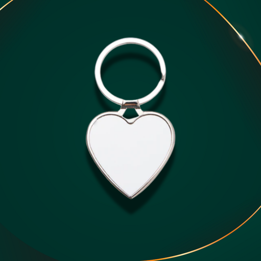 Customisable Keyring - Metal - Hanging Heart