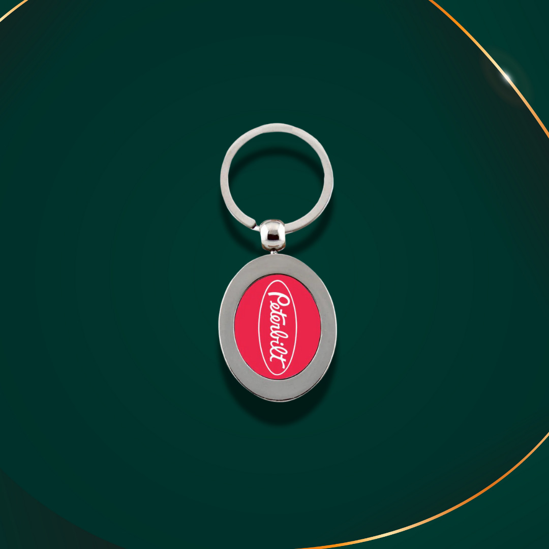 Customisable Keyring - Metal - Oval - Vertical - Silver