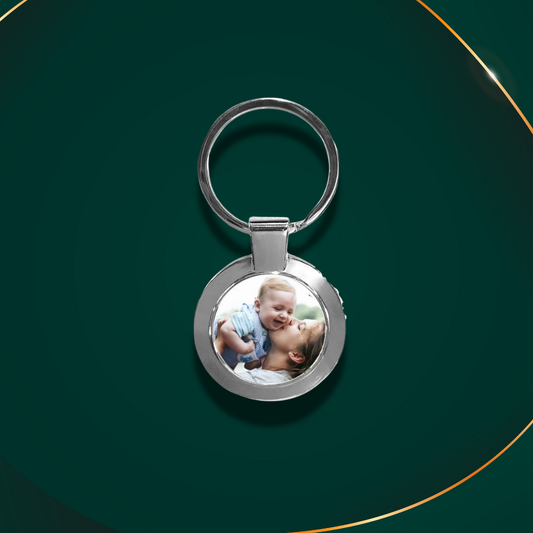 Customisable Keyring - Metal - Round - Silver