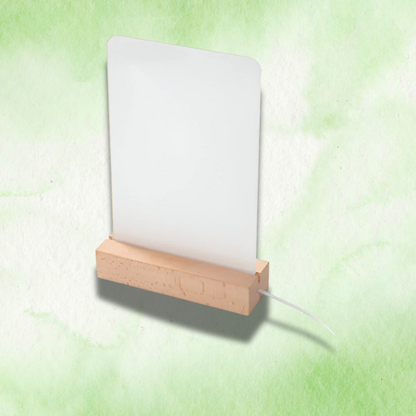 Lamp - Acrylic Photo Frame (14cm x 21.5cm) with LED Lamp - Rectangle Base