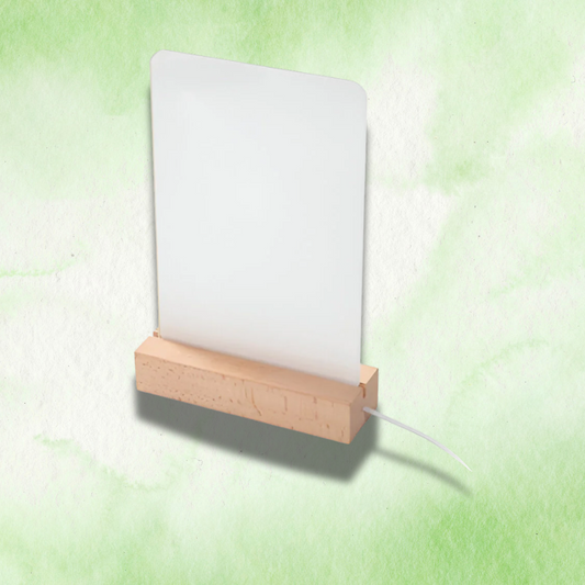 Lamp - Acrylic Photo Frame (14cm x 21.5cm) with LED Lamp - Rectangle Base