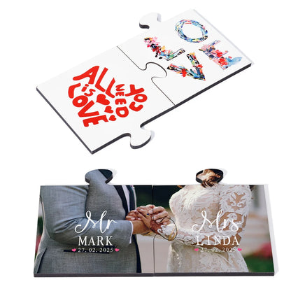 Couple's Puzzle Coaster Set (Pair)