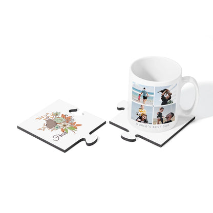 Couple's Puzzle Coaster Set (Pair)