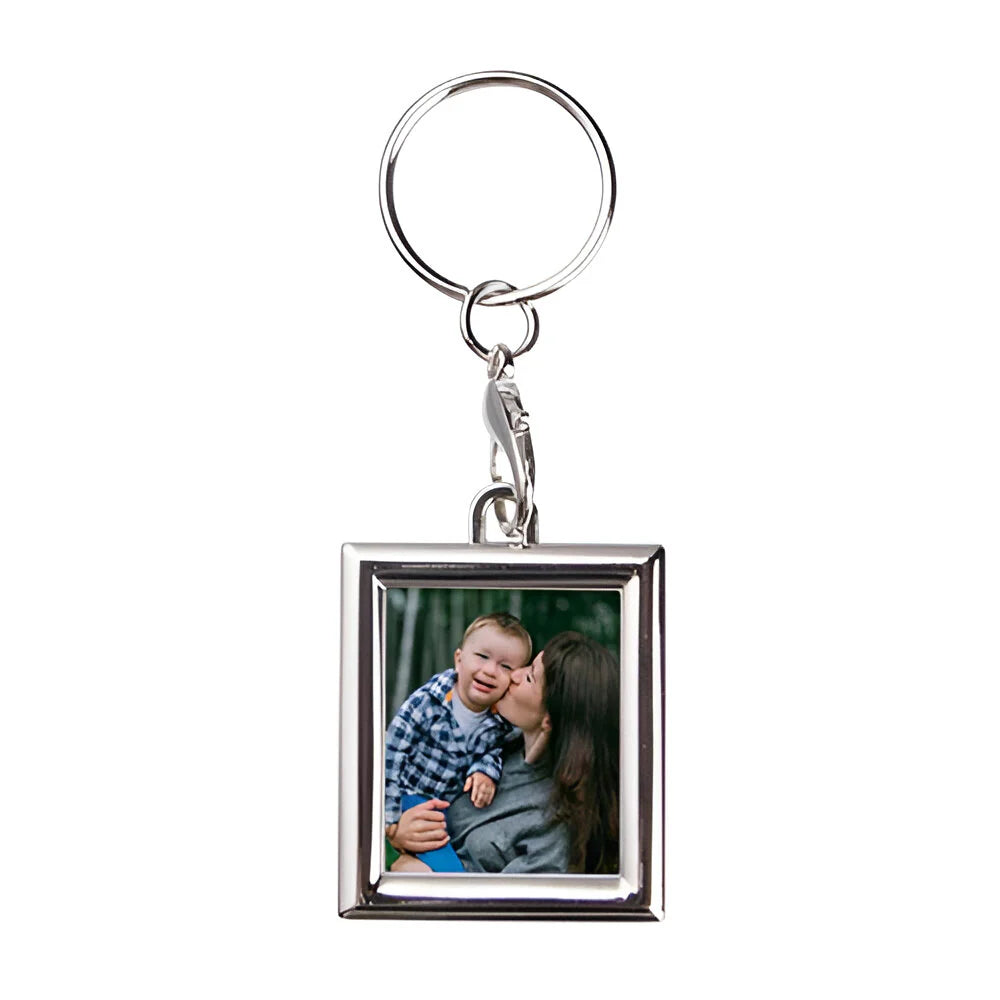 Customisable Keyring - Metal - Framed Rectangle