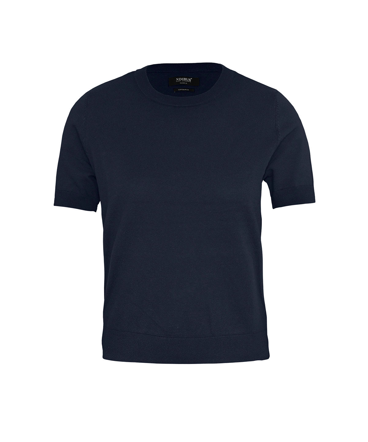 Nimbus Women's Brighton Short Sleeve Tee – Elegant Knitted Tee in Navy, front view