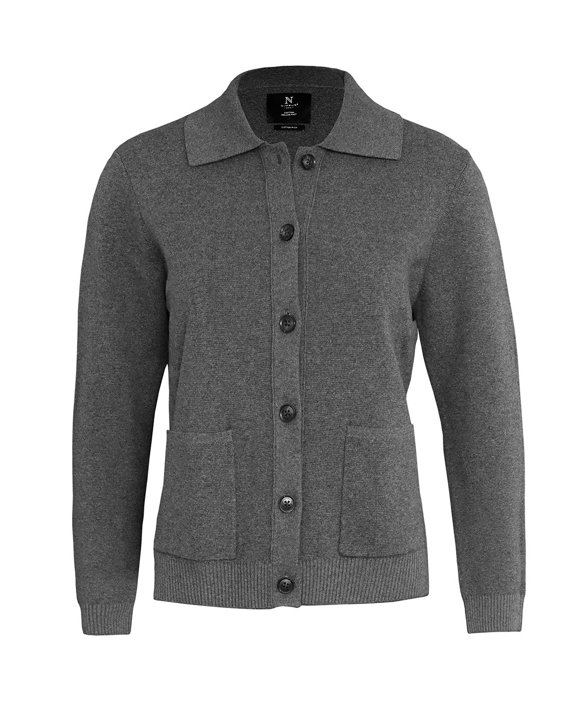 Women’s Wilton – refined Milano knit overshirt - Dark Grey Melange