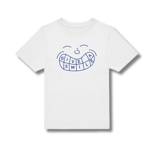 Give a Smile T-Shirt (BLUE LOGO EDITION)