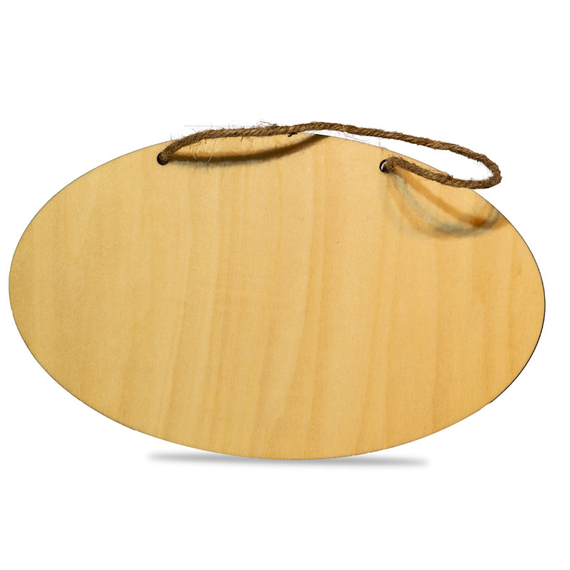 Wooden Hanging Sign - Oval
