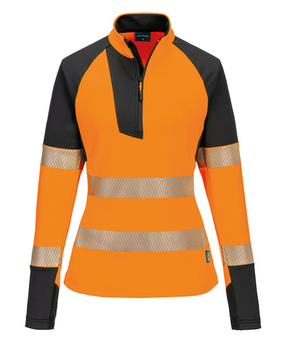 Portwest Women’s PW3 Hi-vis ¼-zip sweatshirt (T173)