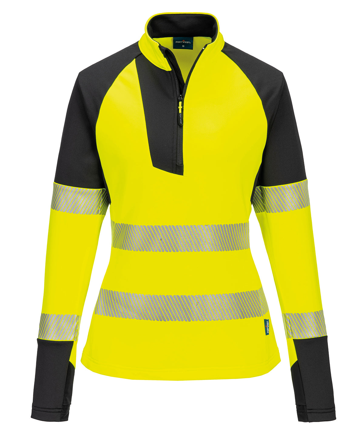Portwest Women’s PW3 Hi-vis ¼-zip sweatshirt (T173)