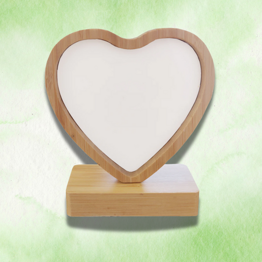 Photo Frame - Bamboo/ MDF - Revolving Magnetic Frame - Heart