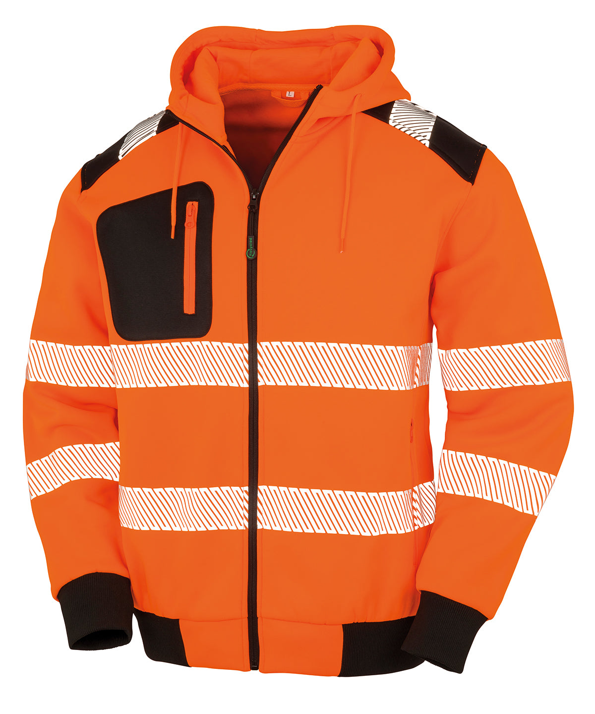 Result Recycled Recycled robust zipped safety hoodie