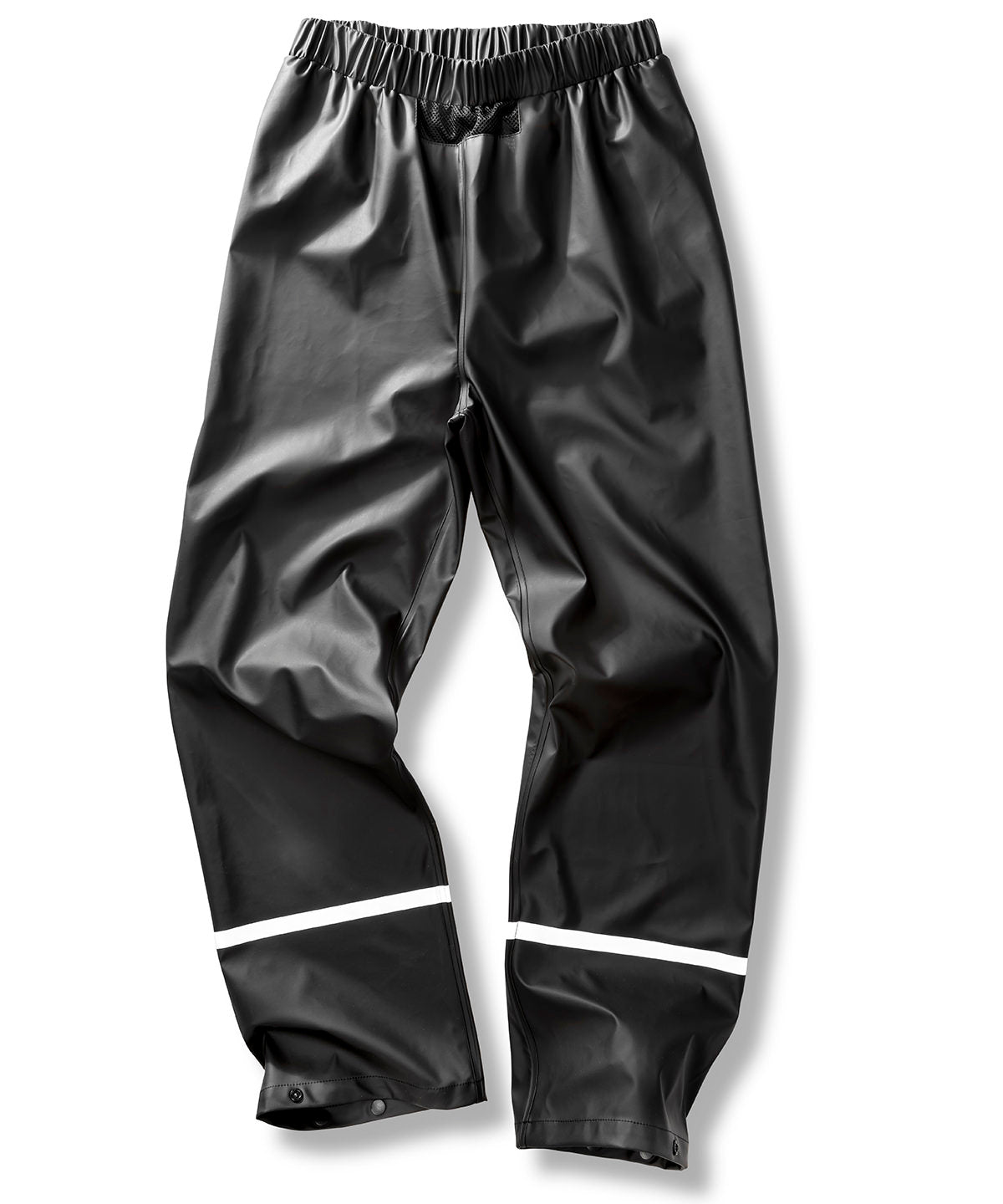 Result Recycled Prism PU waterproof trousers with reflective bands and recycled backing