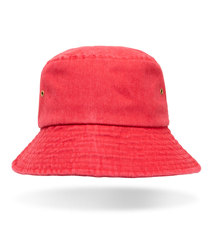 Pure cotton vintage bucket hat - Vintage Red