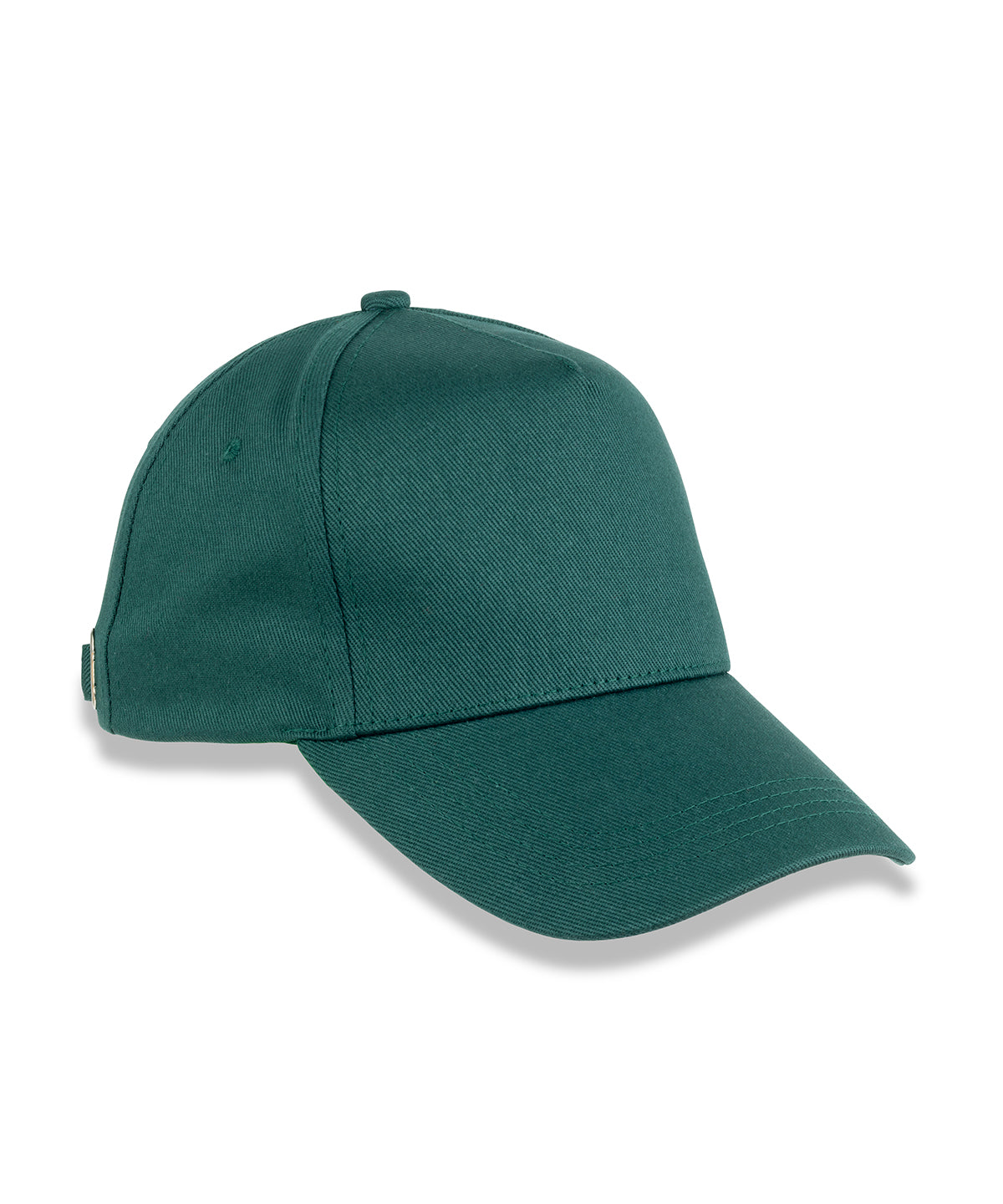 Result Headwear 5-Panel Organic Cotton Cap in Bottle Green, front view