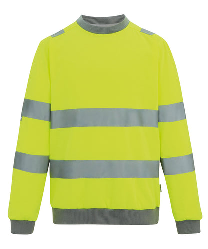 Regatta High Visibility Hi-vis Pro contrast crew neck sweatshirt