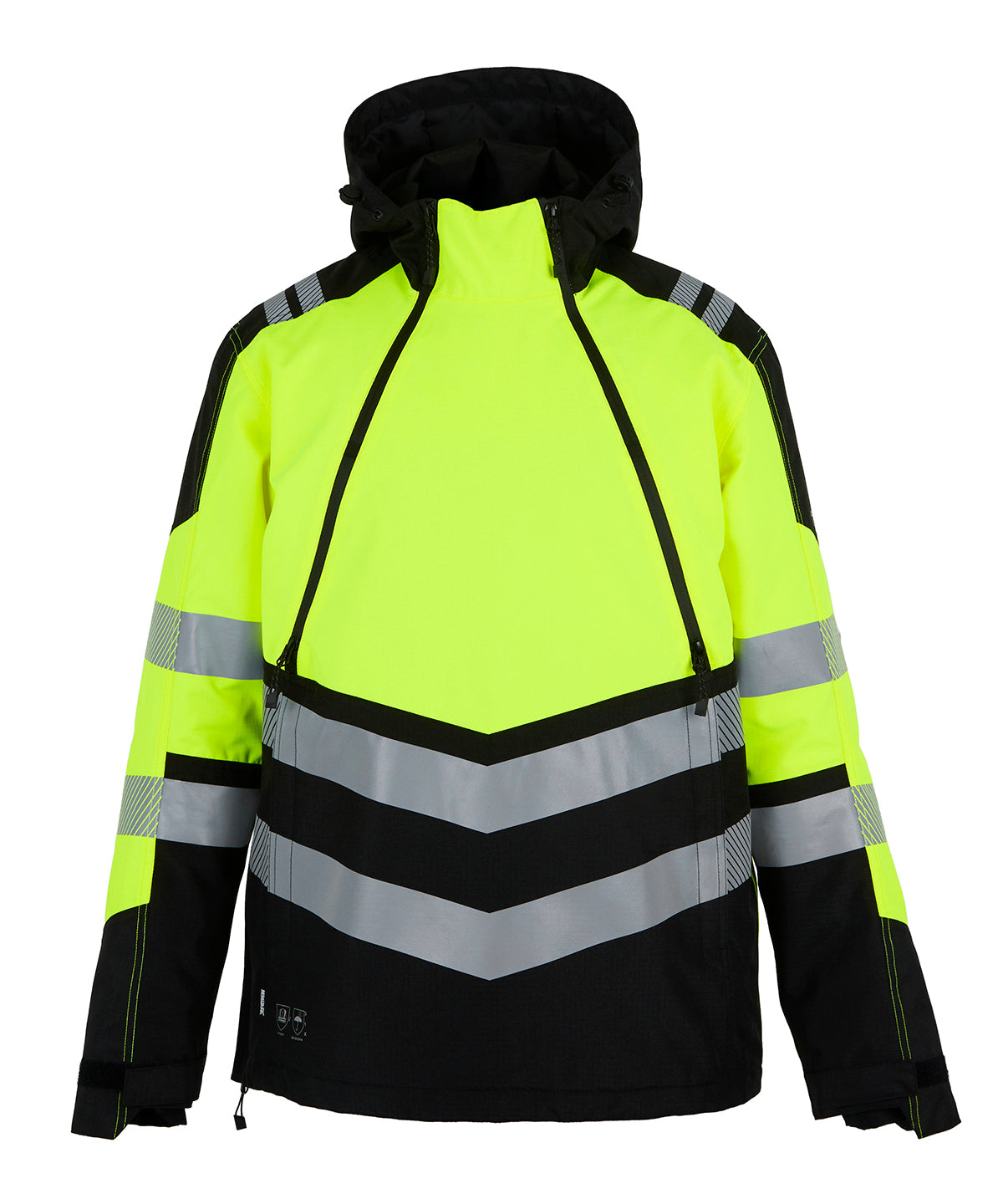 Hi-vis X-Pro waterproof overhead jacket - Black/Yellow