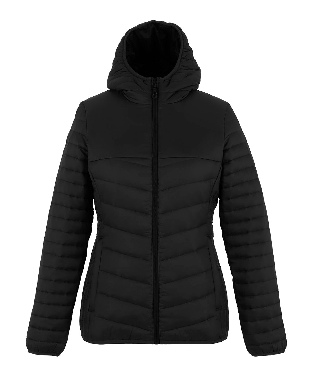Loftlite women’s hooded baffle jacket - Black/Black