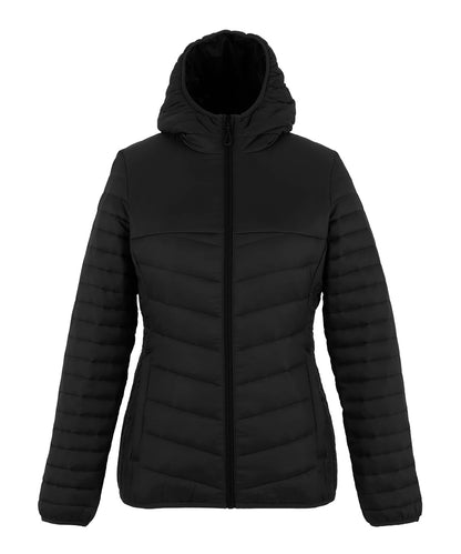 Loftlite women’s hooded baffle jacket - Black/Black