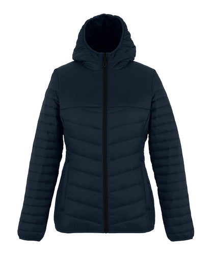 Loftlite women’s hooded baffle jacket - Navy/Black