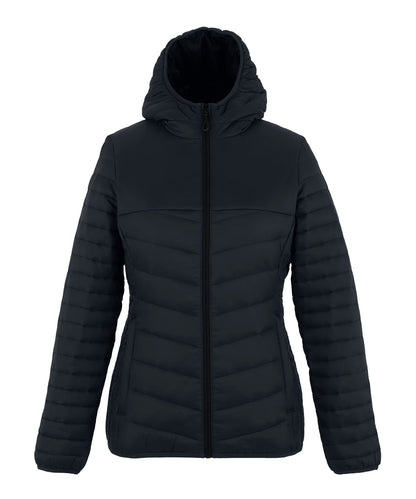 Loftlite women’s hooded baffle jacket - Seal Grey/Black