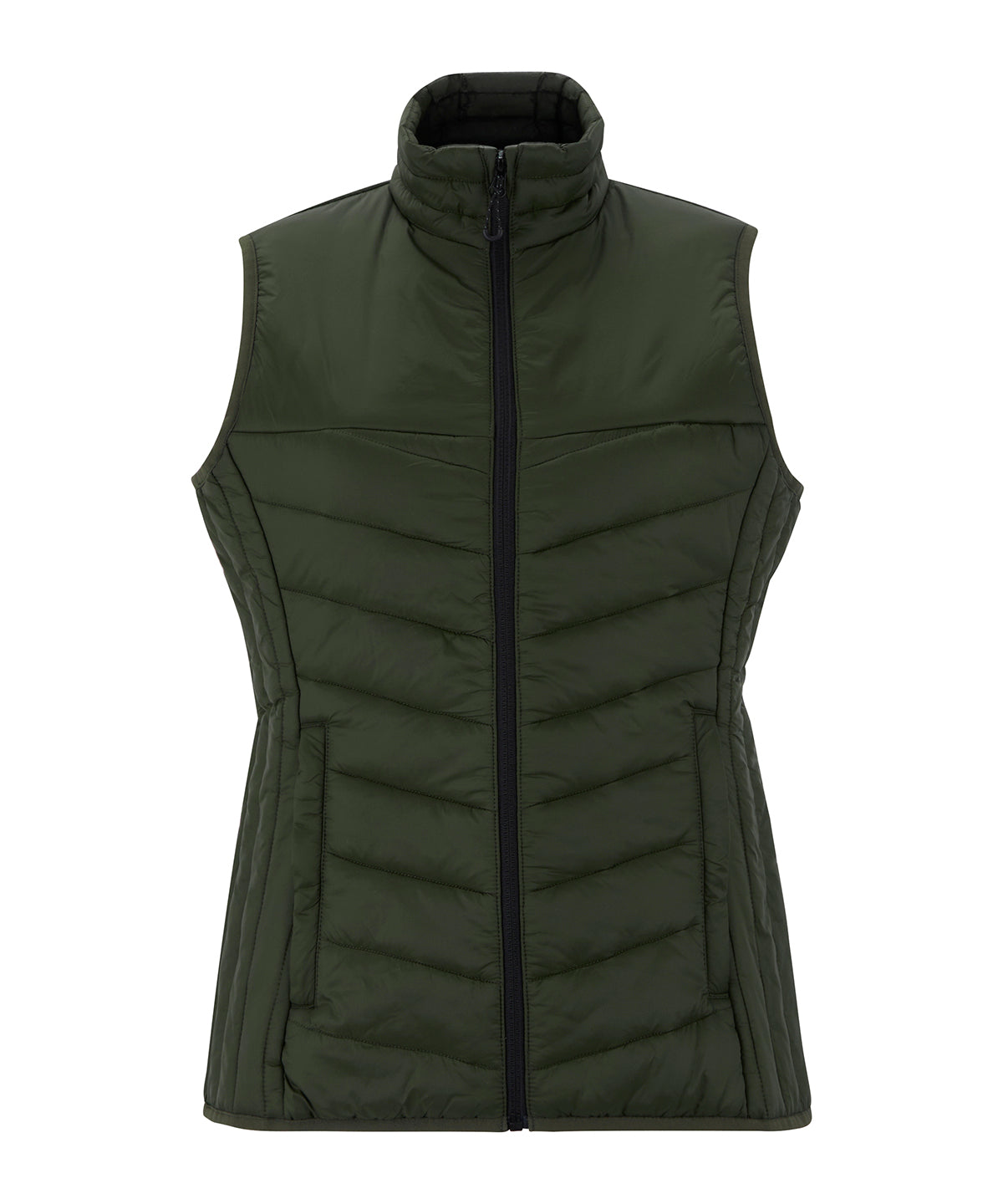 Loftlite women’s baffle bodywarmer - Dark Khaki/Black