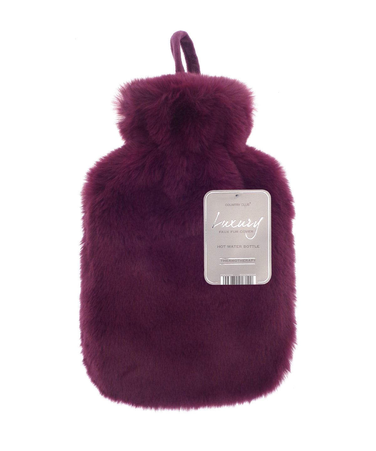 Ribbon Super luxury faux fur hot water bottle and cover
