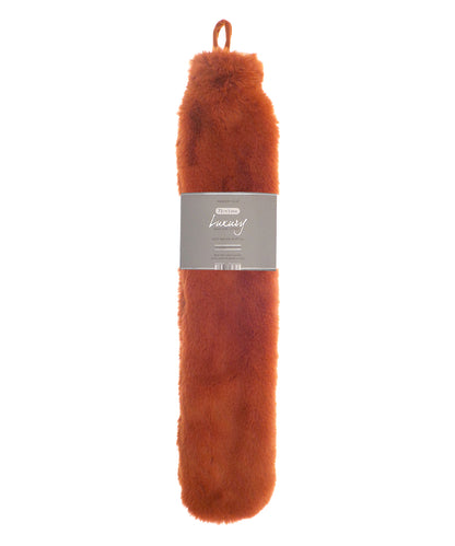 Ribbon Super luxury faux fur long hot water bottle and cover