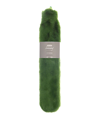Ribbon Super luxury faux fur long hot water bottle and cover