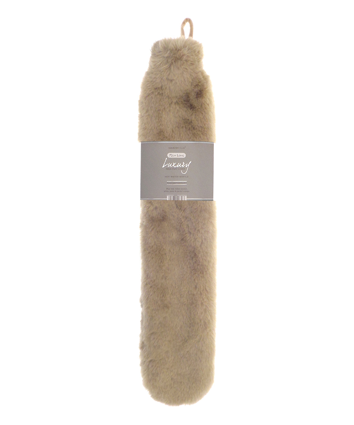 Ribbon Super luxury faux fur long hot water bottle and cover