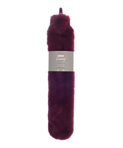 Ribbon Super luxury faux fur long hot water bottle and cover