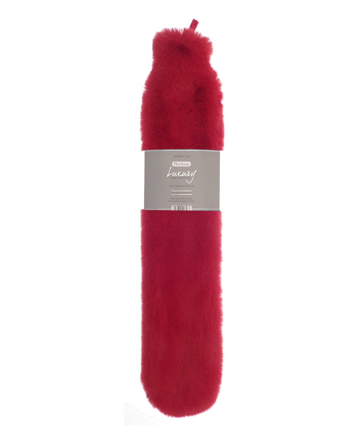 Ribbon Super luxury faux fur long hot water bottle and cover